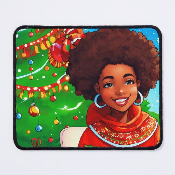 Item preview, Cute Black Girl Afro Christmas designed and sold by Bunmigraphics .