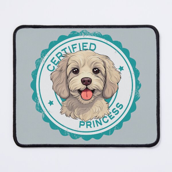 Artikelvorschau, Cavapoo Cavoodle Oodle Funny Certified Princess – Creme entworfen und verkauft von wotsthis.