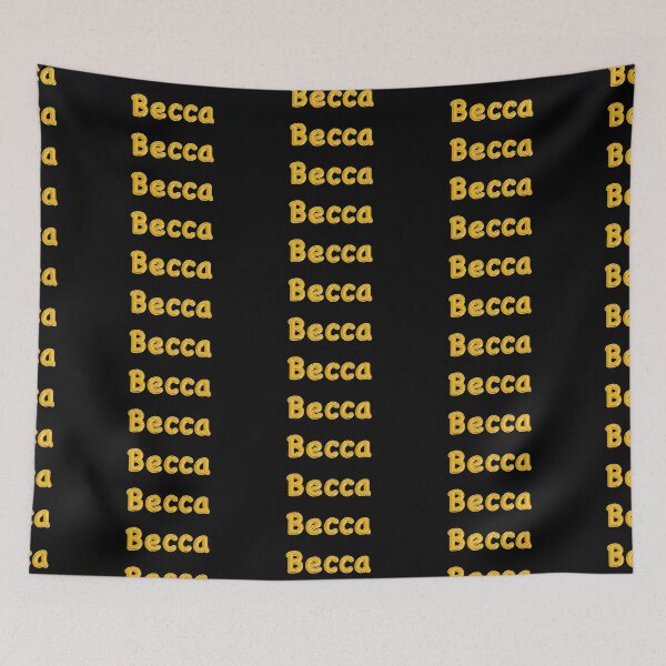Item preview, Golden Balloon Foil Becca Name Label - (Black) designed and sold by NormadWorld.