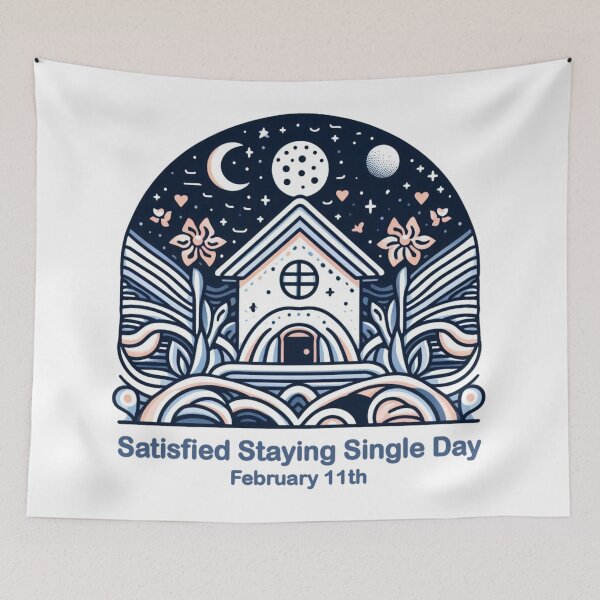 Item preview, Feb 11th Satisfied Staying Single Day designed and sold by CrankyOldDude.