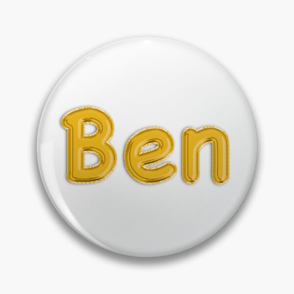 Artikelvorschau, Ben-Namensschild aus goldener Ballonfolie entworfen und verkauft von NormadWorld.