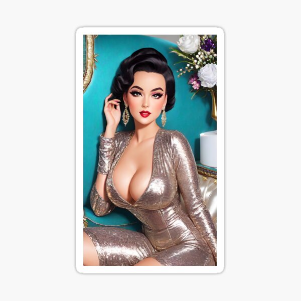 Item preview, Gorgeous Glitter Femme Fatale designed and sold by DreamyPinups.
