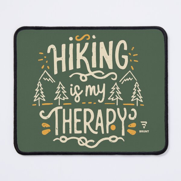 Item preview, HIKING IS MY THERAPY Tee. The perfect companion for your outdoor adventures designed and sold by BRUNTadventures.