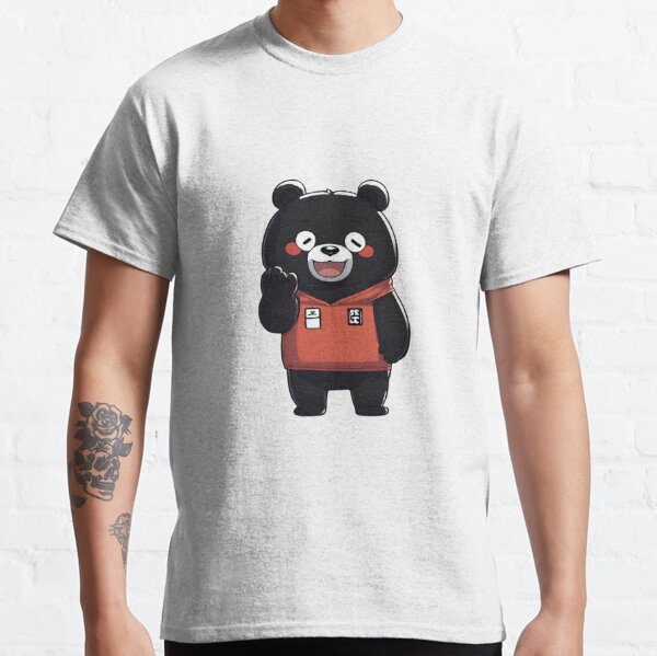 Soft Girl Kumamon Print Short Sleeves T-shirt - cosfun