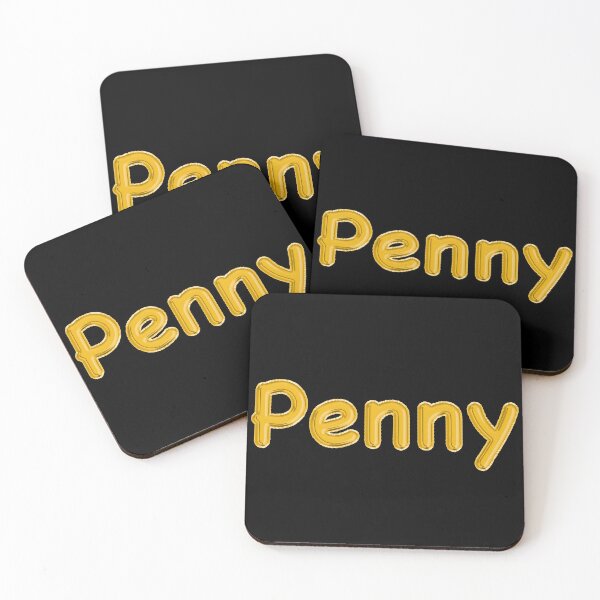 Item preview, Golden Balloon Foil Penny Name Label - (Black) designed and sold by NormadWorld.