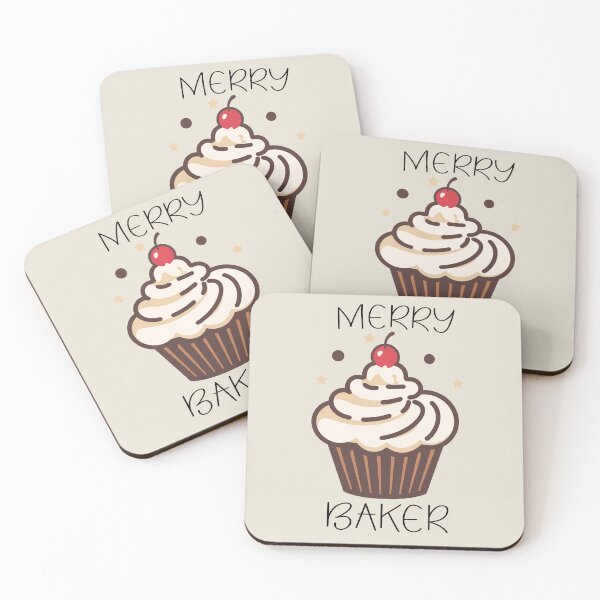 Item preview, Merry Baker Cupcake Sweet and Merry, Baking Design designed and sold by GirlGlowGraphic.