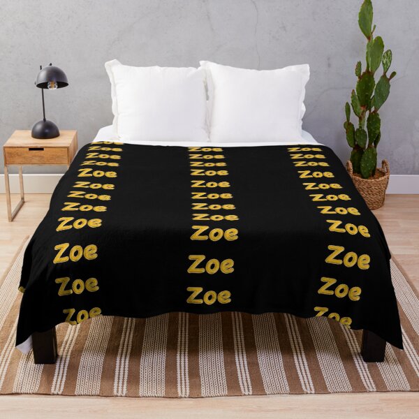 Item preview, Golden Balloon Foil Zoe Name Label - (Black) designed and sold by NormadWorld.