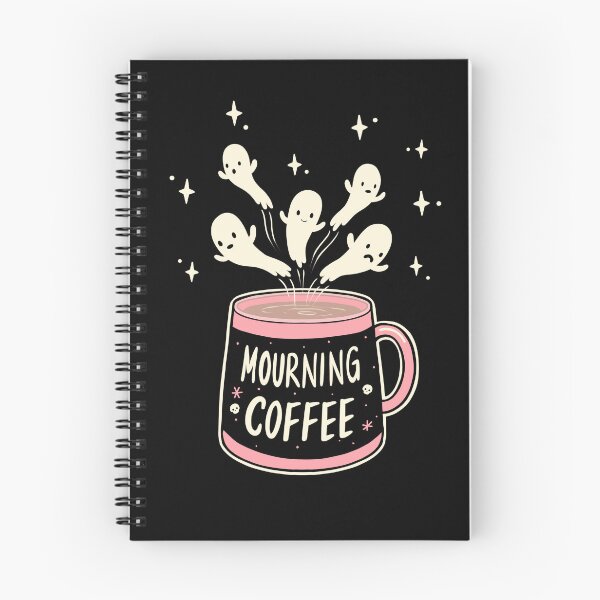 Item preview, Mourning Coffee 01 // Cute Ghosts with Coffee Mug designed and sold by Wendy-Stephens.
