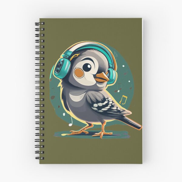 Item preview, A cute bird wearing headphones, enjoying music. designed and sold by NiRia Spot.