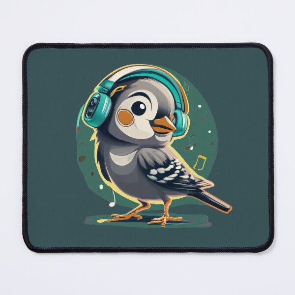 Item preview, A cute bird wearing headphones, enjoying music. designed and sold by NiRia Spot.