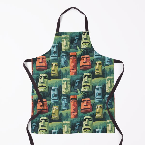 Item preview, Watercolor Easter Island Statue pattern designed and sold by Sp3ctrumOfColor.