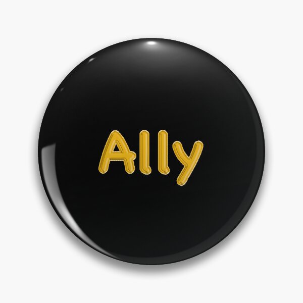 Item preview, Golden Balloon Foil Ally Name Label - (Black) designed and sold by NormadWorld.