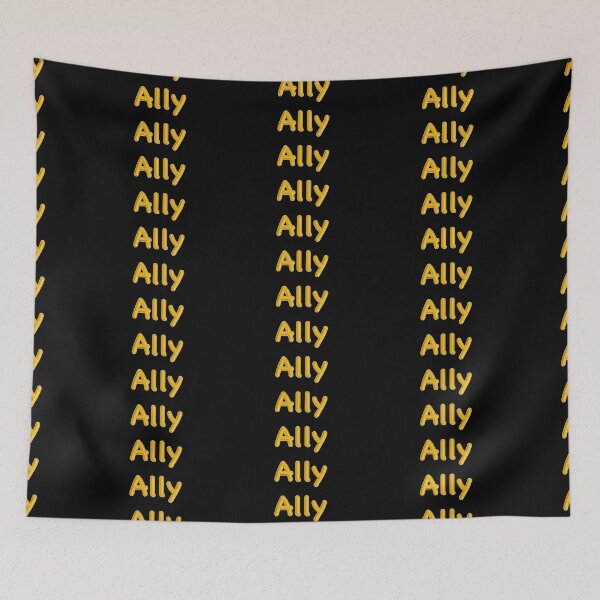 Item preview, Golden Balloon Foil Ally Name Label - (Black) designed and sold by NormadWorld.