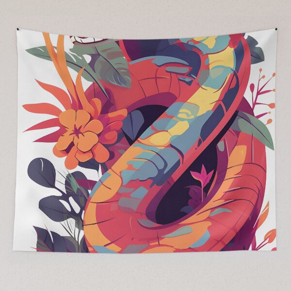 Item preview, Colorful Boa Constrictor designed and sold by Bomba Visual.