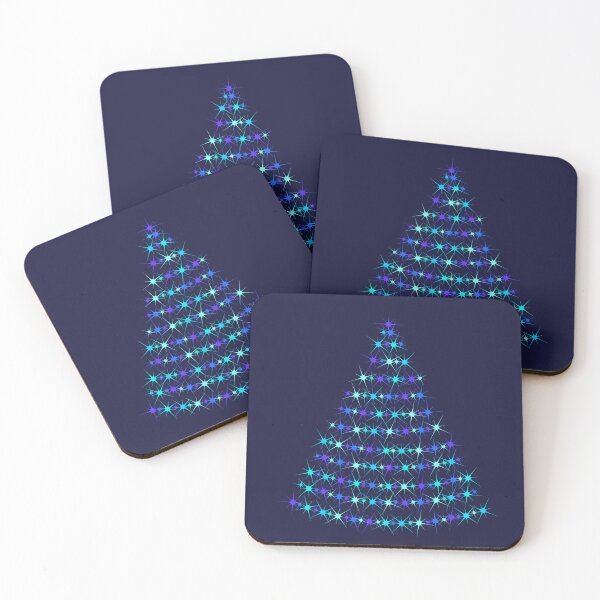 Item preview, Christmas tree. Pattern of bright sparkling magical neon multi-colored particles, sparks and stars shining with special light. designed and sold by NataliaVVV.