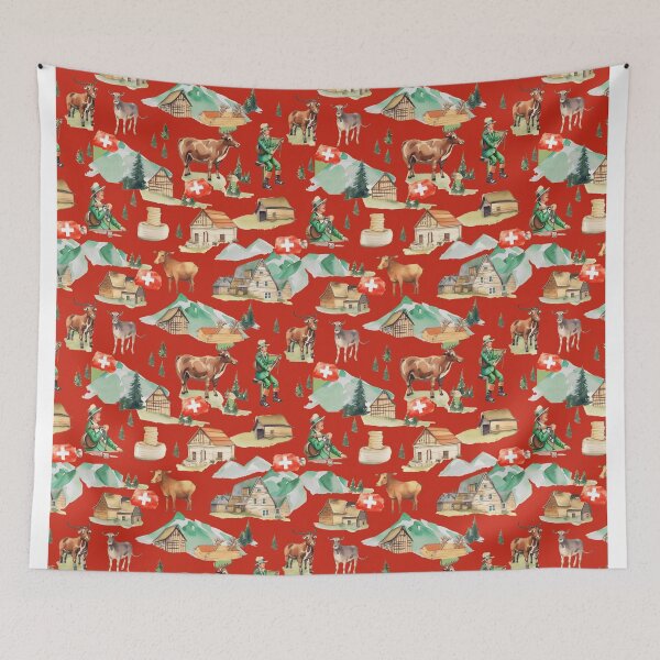 Item preview, Swiss tradition red designed and sold by Alessandro Remo Mazzoni Remotextiles.