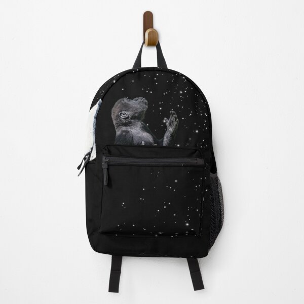 Item preview, A gorilla sits and looks at the moon among the stars. designed and sold by attakorn.