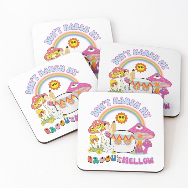 Item preview, Don't Harsh My Groovy Mellow Trippy Marshmallow and Mushrooms designed and sold by FigmentPigments.