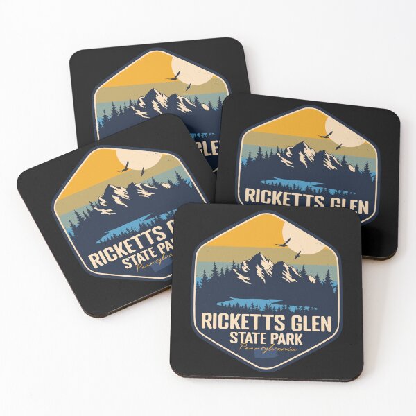 Item preview, Ricketts Glen State Park Pennsylvania Vacation PA Souvenir Retro Badge designed and sold by mountainfad.