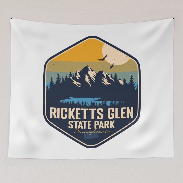 Item preview, Ricketts Glen State Park Pennsylvania Vacation PA Souvenir Retro Badge designed and sold by mountainfad.