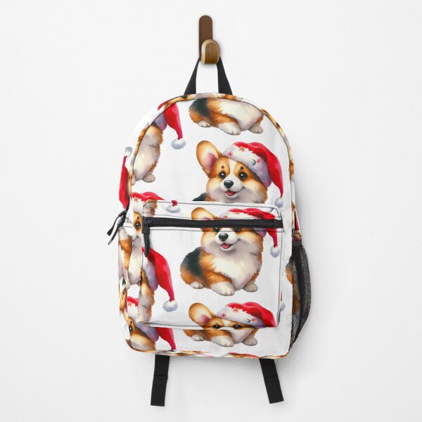 Item preview, Corgi Puppy Christmas Watercolor Digital Art - Pembroke Welsh Corgi Painting - Different Pattern designed and sold by Star-Fragment.