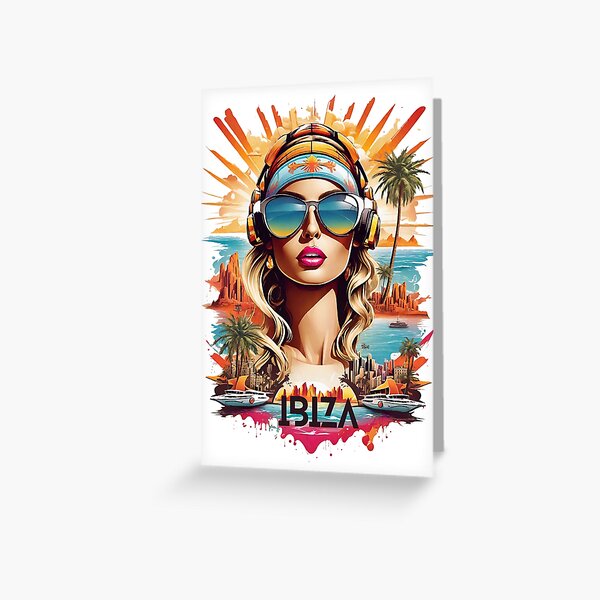 Aperçu de l'œuvre IBIZA - fêtarde d'été créée et vendue par GraphicDIN.