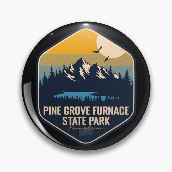 Item preview, Pine Grove Furnace State Park Pennsylvania Vacation PA Souvenir Retro Badge designed and sold by mountainfad.