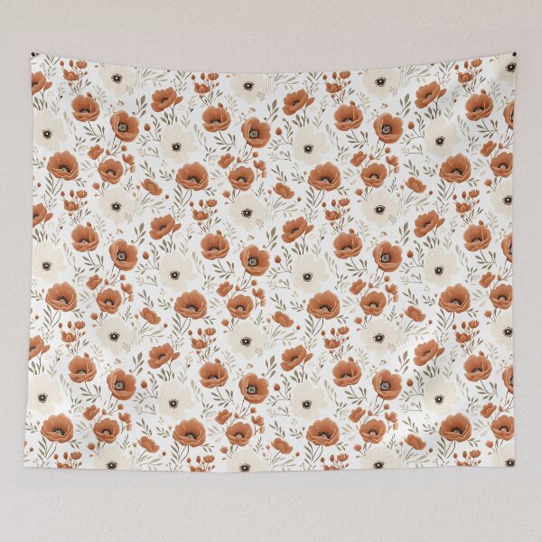 Item preview, Beautiful Terracotta and Cream Flowers designed and sold by ShinyWolf.