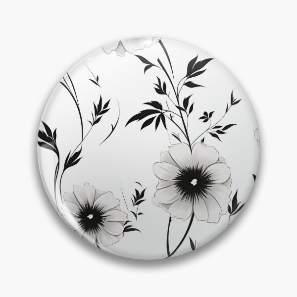 Item preview, Beautiful Black and White Flowers designed and sold by ShinyWolf.