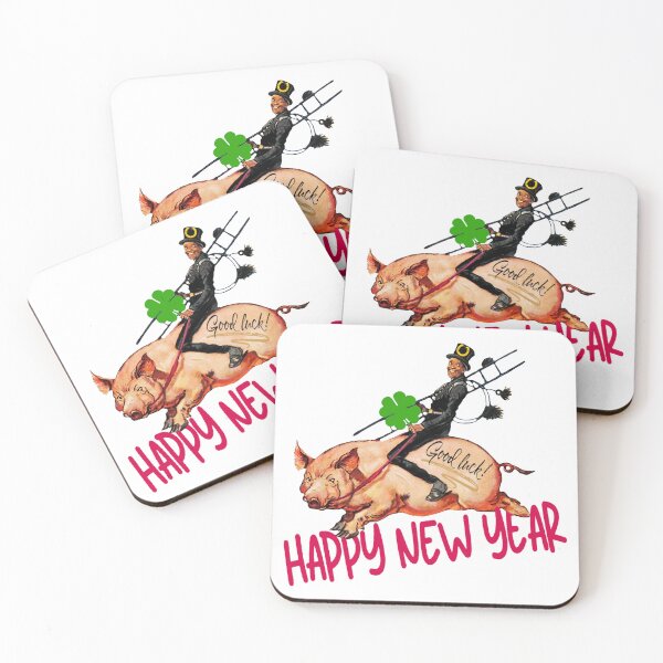 Item preview, Happy New Year; Vintage style; designed and sold by StickerApe.