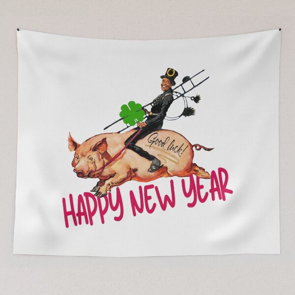 Item preview, Happy New Year; Vintage style; designed and sold by StickerApe.