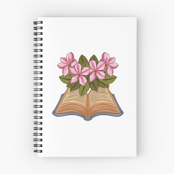 Item preview, Flowers Growing From Book | Light Purple Plumeria flowers with leaves designed and sold by CircinusStore.