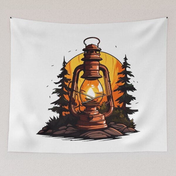 Item preview, A Small Oil Lantern Illuminating designed and sold by Creation Artful.