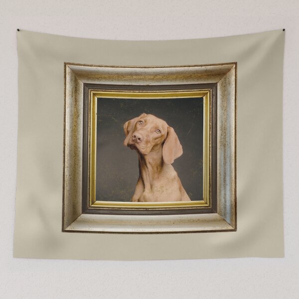Item preview, Dog photo in retro vintage frame designed and sold by Rbnano.