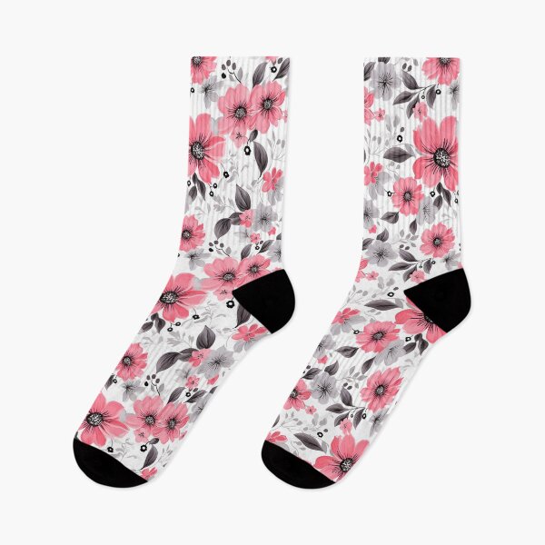 Item preview, Beautiful Rose Pink and Charcoal Gray Flowers designed and sold by ShinyWolf.