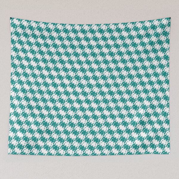 Item preview, Space Invader Dogtooth Pattern Teal designed and sold by Quooki.