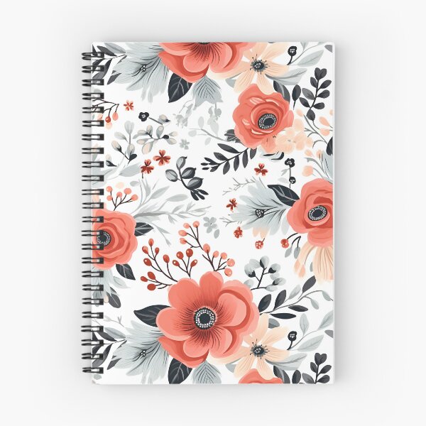 Item preview, Beautiful Coral and Grey Flowers designed and sold by ShinyWolf.