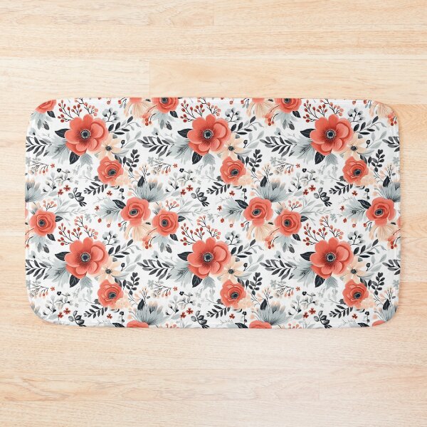 Item preview, Beautiful Coral and Grey Flowers designed and sold by ShinyWolf.