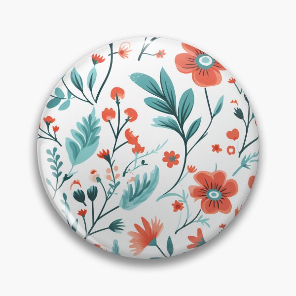 Item preview, Beautiful Turquoise and Coral Flowers designed and sold by ShinyWolf.