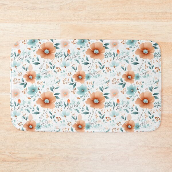 Item preview, Beautiful Peach and Teal Flowers designed and sold by ShinyWolf.