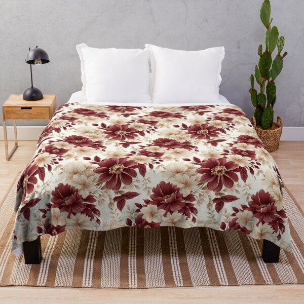 Item preview, Beautiful Maroon and Beige Flowers designed and sold by ShinyWolf.