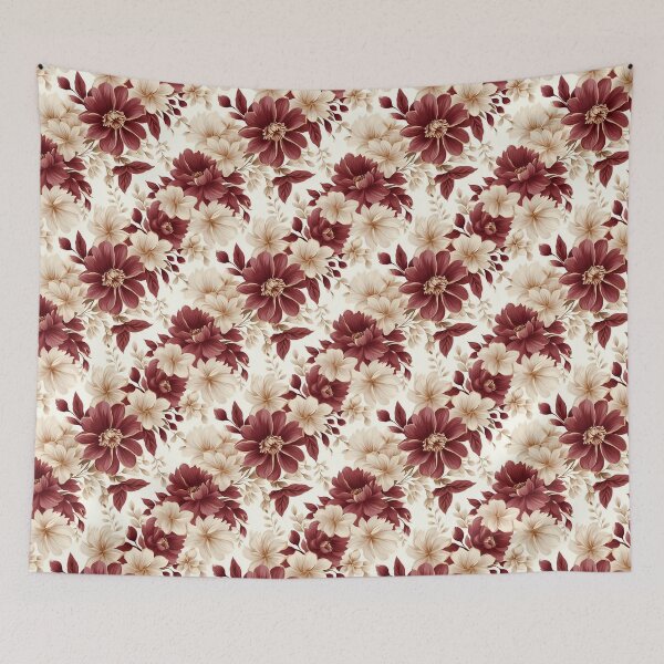 Item preview, Beautiful Maroon and Beige Flowers designed and sold by ShinyWolf.