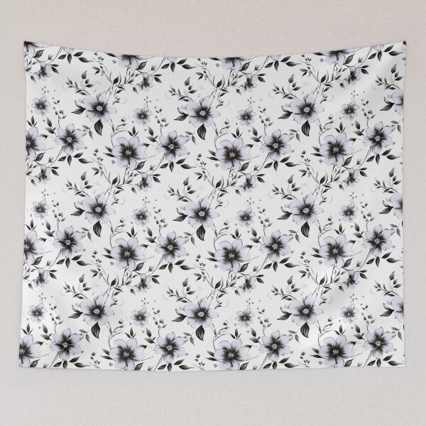 Item preview, Beautiful Black and White Flowers designed and sold by ShinyWolf.