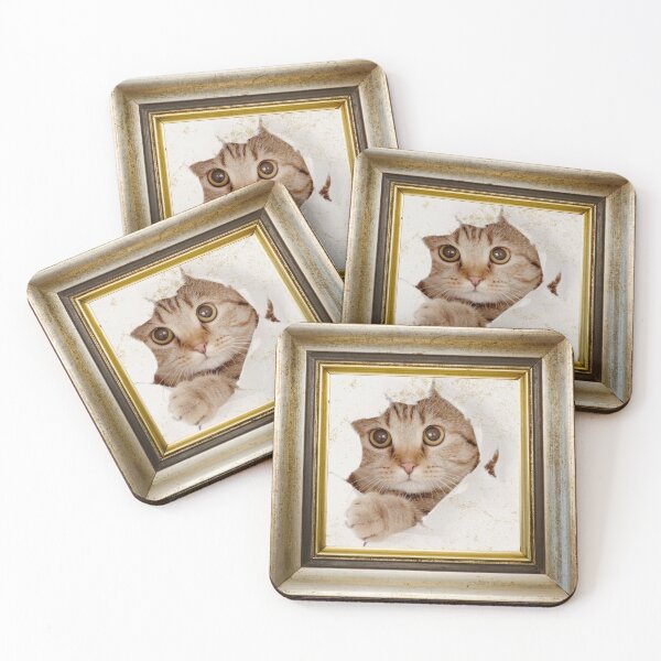 Item preview, Cat photo in retro vintage frame designed and sold by Rbnano.