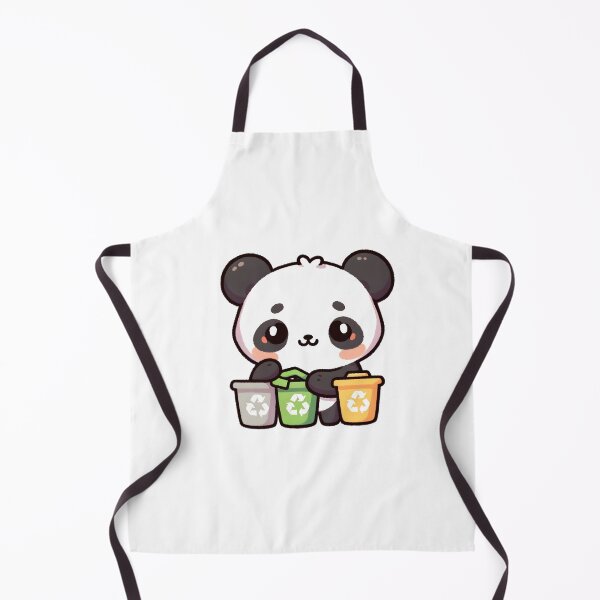 Item preview, Eco-Friendly Panda with Recycling Bins  designed and sold by UmbrellaStudio1.