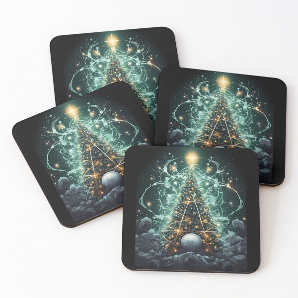 Item preview, “Green Festivities: Sparkling Christmas Tree” designed and sold by Art-Vortex-fr.