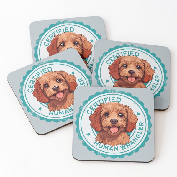 Artikelvorschau, Cavapoo Cavoodle Oodle Funny Certified Human Wrangler – Rubinrot entworfen und verkauft von wotsthis.