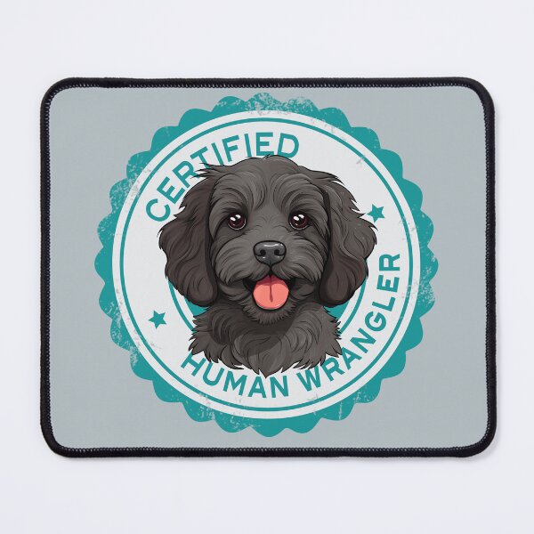 Artikelvorschau, Cavapoo Cavoodle Oodle Funny Certified Human Wrangler – Schwarz entworfen und verkauft von wotsthis.