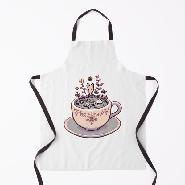 Item preview, Whimsical Teacup Garden with Playful Bunny designed and sold by UmbrellaStudio1.
