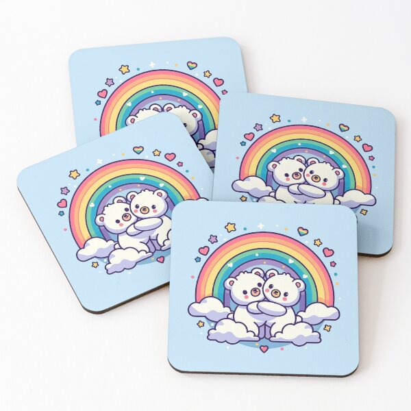 Item preview, Rainbow Polar Bears designed and sold by PickledjoArt.